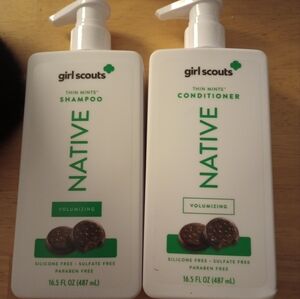 Native Girl Scouts Thin Mints Shampoo and Conditioner Set - Green and White